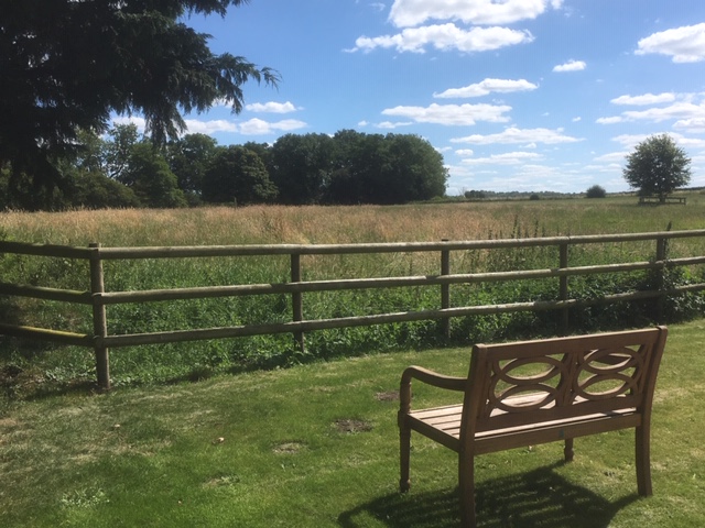 View from bench outside Stables entrance